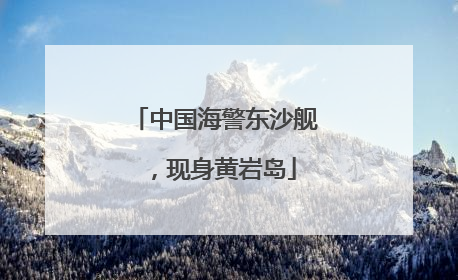 中国海警东沙舰，现身黄岩岛